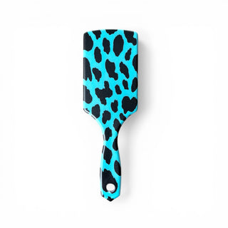 Turquoise Cowprint hairbrush