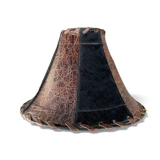 Medium black cowhide lampshade