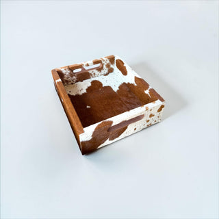 All cowhide tray set of 3