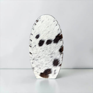 Tan cowhide necklace holder