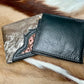 Tooled cowhide men's wallets
