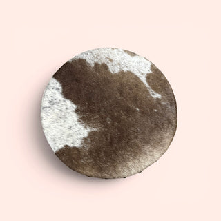 Cowhide lazy Susan turntable