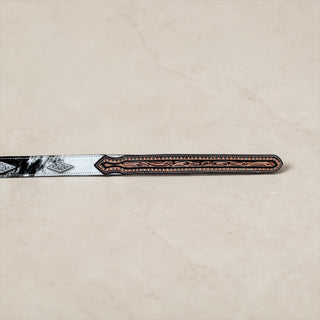 Rodeo tooled leather/cowhide belt