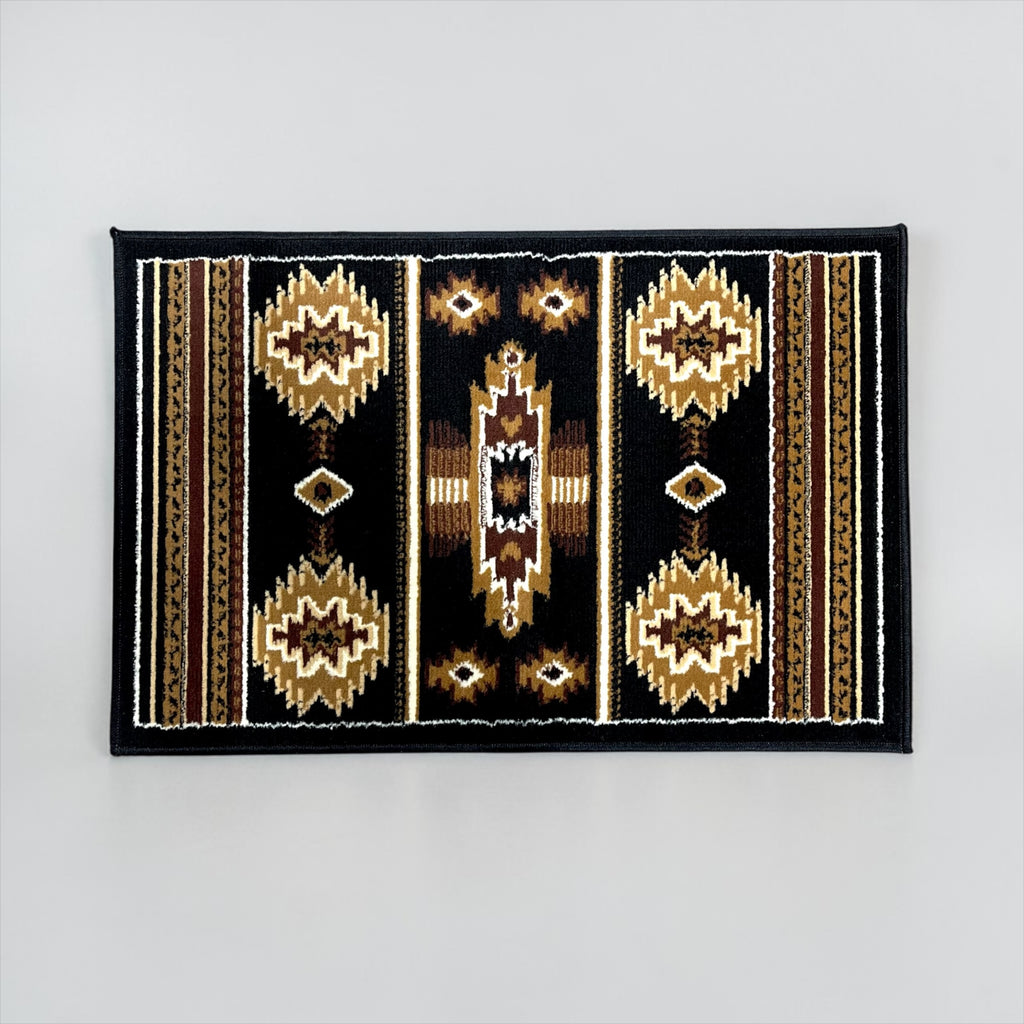 2x3’ black Aztec western doormat – Western Linens