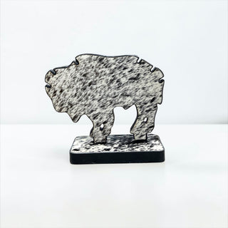 Black all cowhide buffalo necklace display