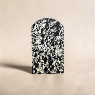 Black all cowhide necklace display