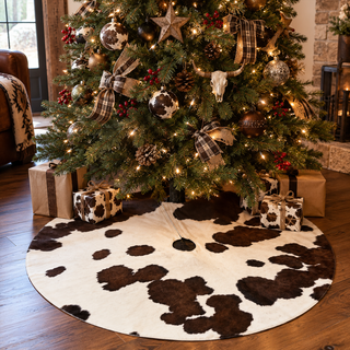 5x5ft all cowhide tree skirt