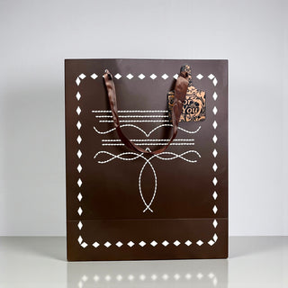 Brown BootStitch gift bag