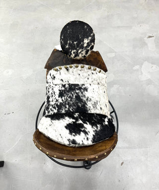 Cowhide saddle chair