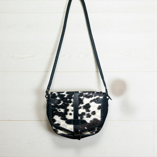 Lulu Black cowhide & leather crossbody bag