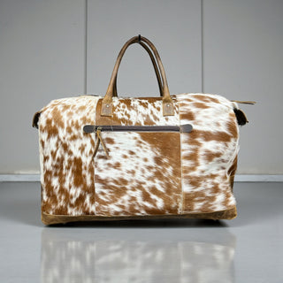 All cowhide duffle bag