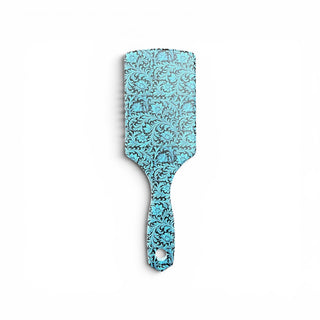 Turquoise floral hairbrush