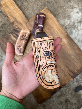 Tooled Cowhide Sheeth