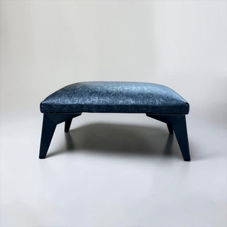 Black embossed ottoman