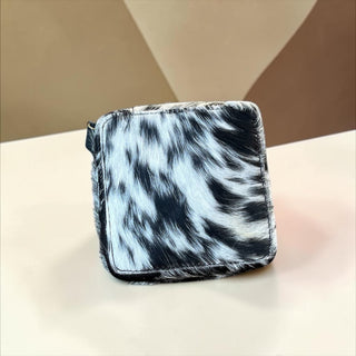 Black all cowhide jewelry box