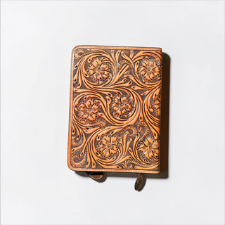 Sky tooled leather & cowhide Bible cover