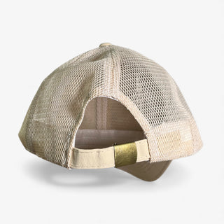 Beige all cowhide cap
