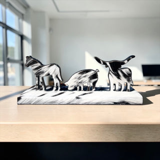 Black all cowhide home decor