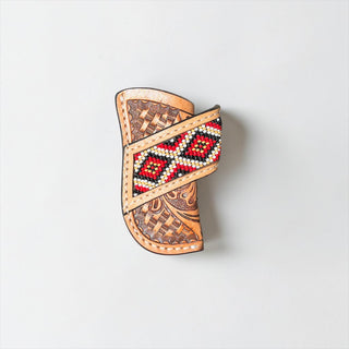 red Aztec knife sheath
