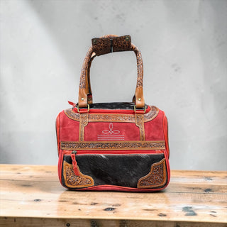 Red BootStitch duffle bag