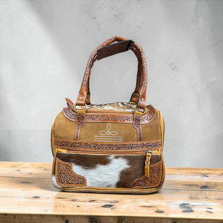 Tan BootStitch duffle bag