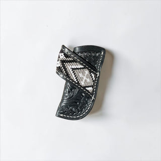 Black Aztec knife sheath