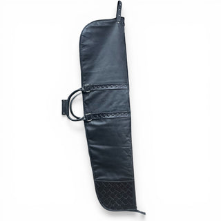Black leather rifle case