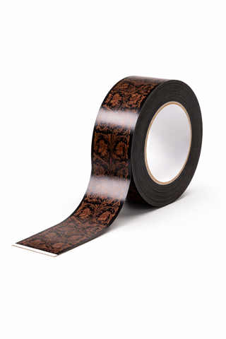 Floral tooled leather print tape