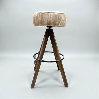 Tall light brindle cowhide stool