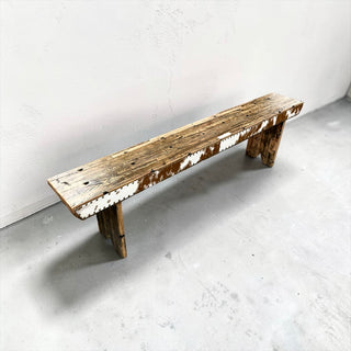 Rustic wood bench
