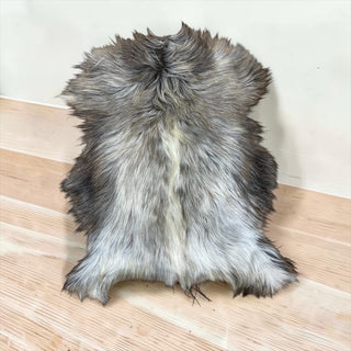 Natural grey longhair goat lambskin