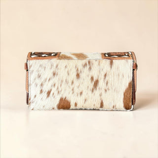 Brown tooled leather wallet