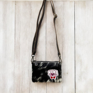 Mama cherry cowhide crossbody bag