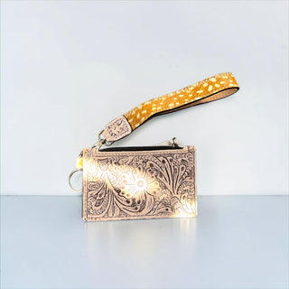 Deer card holder wristlet