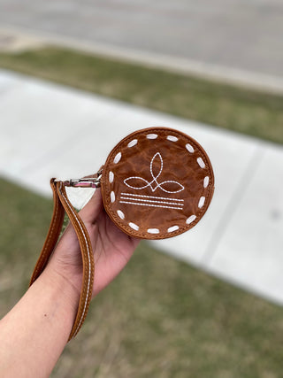 BootStitch Leather Wristlet