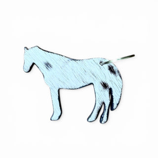 Horse cowhide keychain
