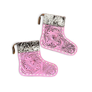 Pink Christmas stockings