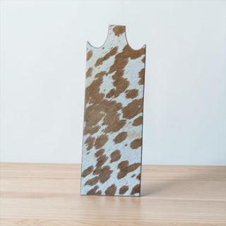 Tan all cowhide necklace display (m27)
