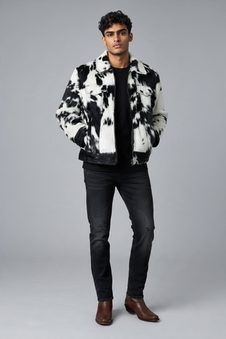 Men genuine cowhide jacket (m)