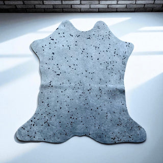 Gray suede calf hide with black spots (sale)