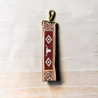 Longhorn wristlet strap