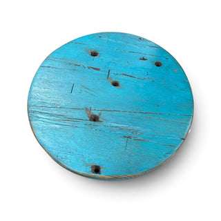 Turquoise wood lazy Susan