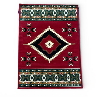 5x7’ western rug (s.western-2 red)