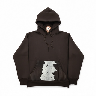 Brown cowhide hoodie