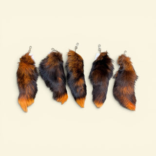 Night orange fox tail