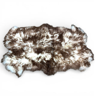 4x6’ natural brown spotted - Mongolian sheepskin