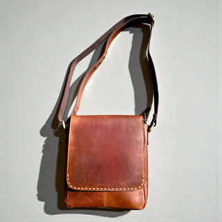 All leather crossbody bag