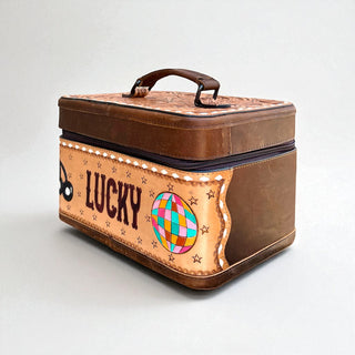 Lucky tooled leather jewelry box