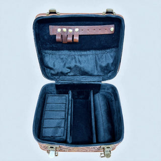 Lightning tooled leather jewelry box
