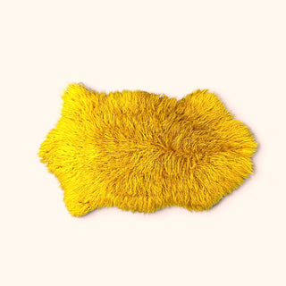 3x2ft Mustard Tibetan lambskin